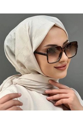 شال بژ زنانه پنبه ای helya scarf - کد 877590840