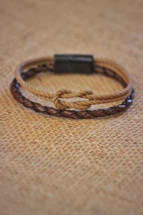 دستبند جواهر قهوه ای زنانه چرم خالص matleather - کد 167791768