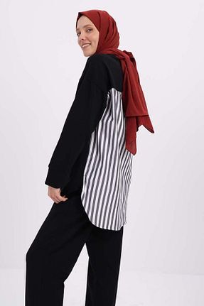 ست بالاتنه و پائین تنه حجاب مشکی زنانه رگولار ALLDAY - کد 877601701