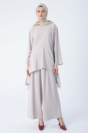 ست بالاتنه و پائین تنه حجاب بژ زنانه رگولار ALLDAY - کد 877602193