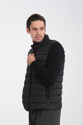 کاپشن مشکی مردانه رگولار Frappoli - کد 877625091