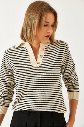 پلیور مشکی زنانه Straight Bianco Lucci - کد 877624491
