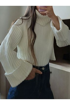 پلیور نباتی زنانه ساده Alimodaa - کد 877626254