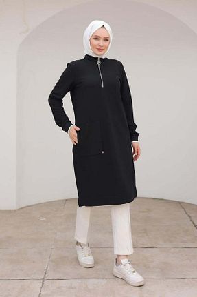 تونیک حجاب مشکی زنانه پنبه پلی استر Armine - کد 865135120