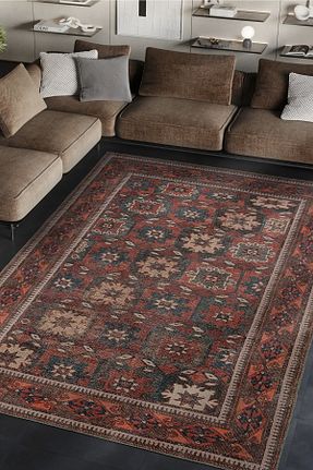 فرش زرشکی قابل شستشو Cool Halı - کد 868868664