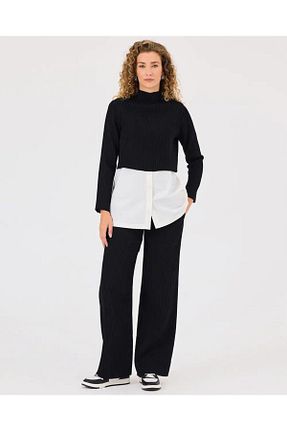 شلوار مشکی زنانه بافتنی SEÇİLSTORE - کد 877627254