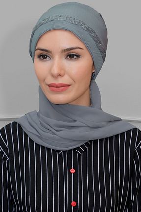 کلاه شنای حجاب طوسی زنانه HÜRREM BONE - کد 215075501