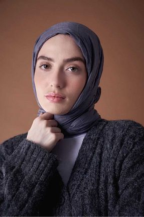 روسری طوسی پنبه ای Modakaşmir - کد 870481866