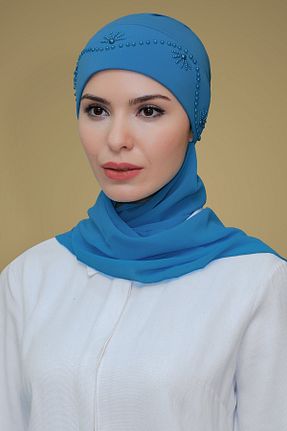 کلاه شنای حجاب آبی زنانه HÜRREM BONE - کد 215089672