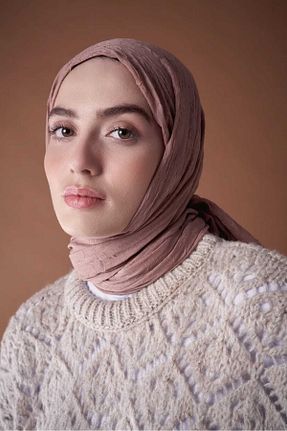 روسری قهوه ای پنبه ای Modakaşmir - کد 870782118