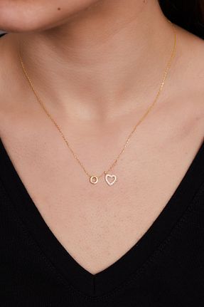 گردنبند نقره طلائی زنانه 925 عیار Elika Silver - کد 877648654