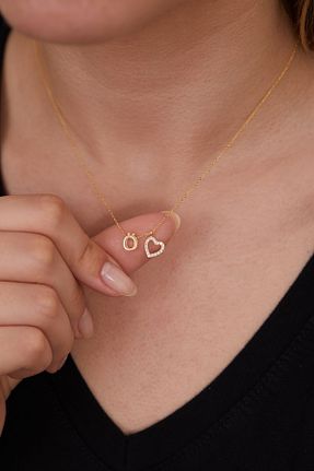 گردنبند نقره طلائی زنانه 925 عیار Elika Silver - کد 877649153