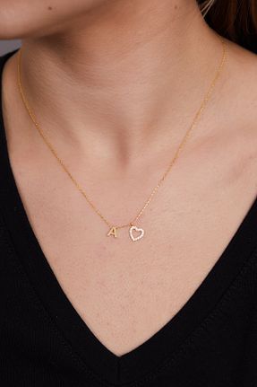 گردنبند نقره طلائی زنانه 925 عیار Elika Silver - کد 877649186