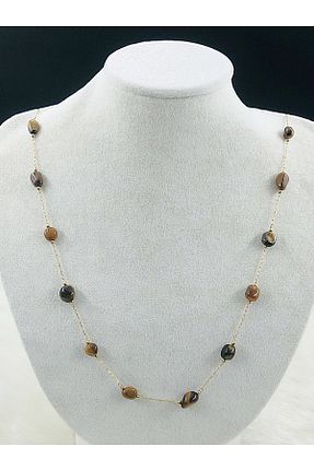 گردنبند استیل ( فولاد ) زرد زنانه استیل ضد زنگ DS DİAMONDSHOP - کد 877671154