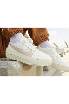 کفش اسنیکر بژ زنانه چرم اصل Nike - کد 849990870