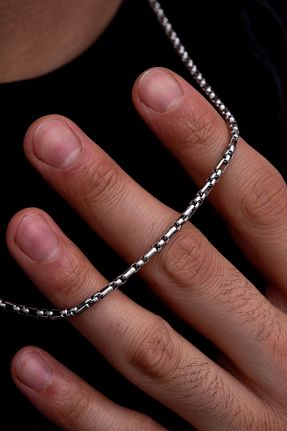 گردنبند استیل ( فولاد ) متالیک مردانه استیل (فولاد) OSMANLI GÜMÜŞ - کد 834416285