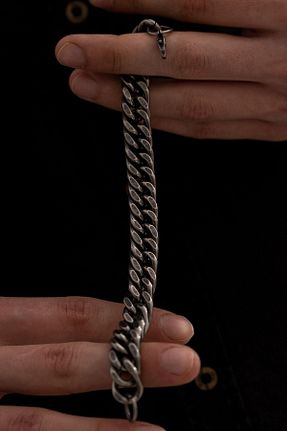دستبند استیل (فولاد) متالیک مردانه استیل (فولاد) OSMANLI GÜMÜŞ - کد 129833708