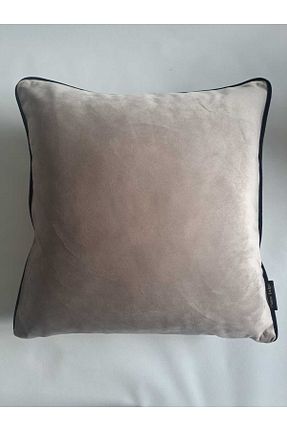 کوسن و روکش کوسن قهوه ای مخمل PİANTE DEKOR - کد 877679484