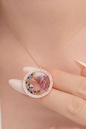 گردنبند نقره نارنجی زنانه 925 عیار OSMANLI GÜMÜŞ - کد 48383962