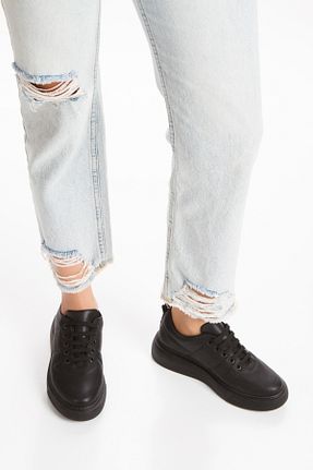 کفش اسنیکر مشکی زنانه بند دار La-Wie Shoes - کد 877682011