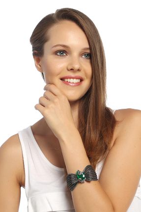 دستبند جواهر رنگی زنانه زیرکن ROUGE - کد 877709381