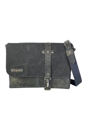 کیف پستچی مشکی زنانه چرم خالص Hulganz - کد 877721106