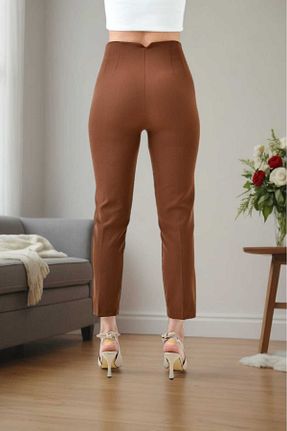 شلوار قهوه ای زنانه پنبه - پلی استر - الاستین MİSLİNE - کد 858480548
