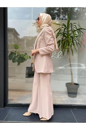 ست بالاتنه و پائین تنه حجاب صورتی زنانه رگولار SENN - کد 877720769