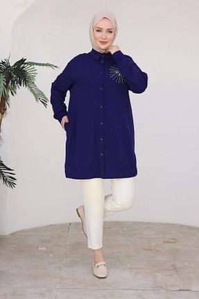 تونیک حجاب بنفش زنانه جین Armine TREND - کد 877718925