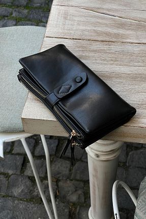 کیف پول مشکی زنانه ابعاد بزرگ Shule Bags - کد 758799103