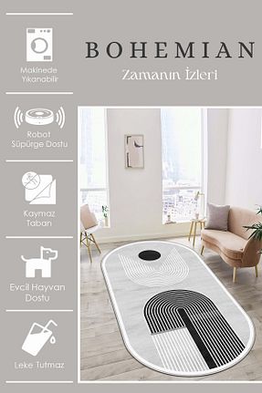 فرش طوسی قابل شستشو West Home - کد 877828563