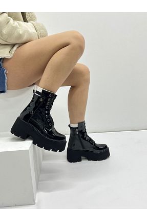 بوت / نیم بوت مشکی زنانه چرم لاکی inizio - کد 845536841