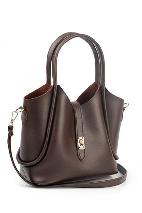 کیف دوشی قهوه ای زنانه چرم مصنوعی hill bag - کد 877850563