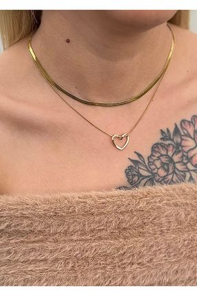 گردنبند جواهر رنگی زنانه استیل ضد زنگ takıtarzım - کد 877847067