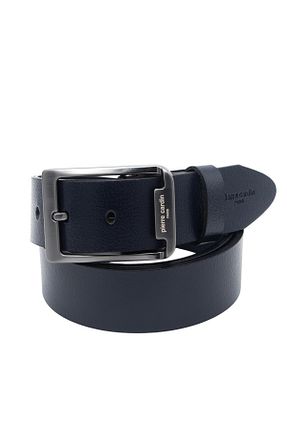کمربند سرمه ای مردانه چرم خالص Pierre Cardin - کد 877847643
