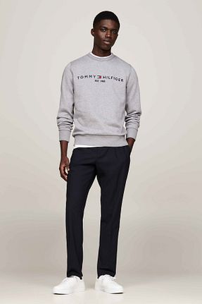 سوئیشرت طوسی مردانه چاپی Tommy Hilfiger - کد 841917384