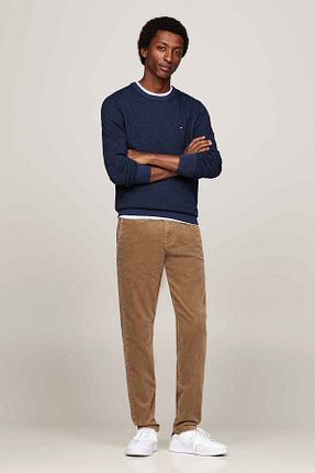 پلیور سرمه ای مردانه ساده Tommy Hilfiger - کد 871668408
