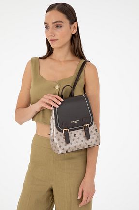 کوله پشتی طلائی زنانه سایز متوسط Pierre Cardin - کد 875578519