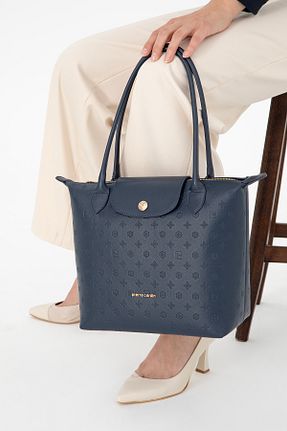 کیف دوشی سرمه ای زنانه چرم مصنوعی Pierre Cardin - کد 863674132