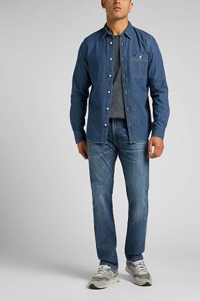 شلوار جین متالیک مردانه پاچه تنگ Lee - کد 349602345