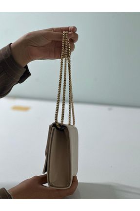 کیف دوشی بژ زنانه چرم مصنوعی ŞANLI Online - کد 718472508