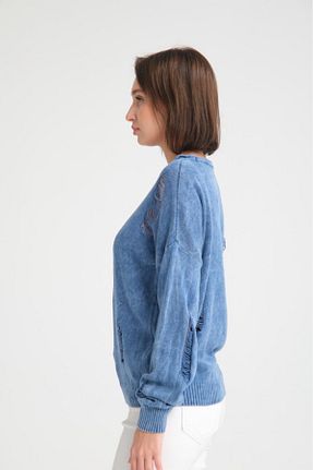 پلیور آبی زنانه ساده Su Moda - کد 875240648