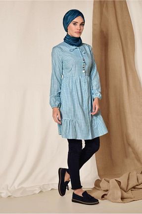 تونیک حجاب سبز زنانه مخلوط پلی استر Alvina - کد 875373223