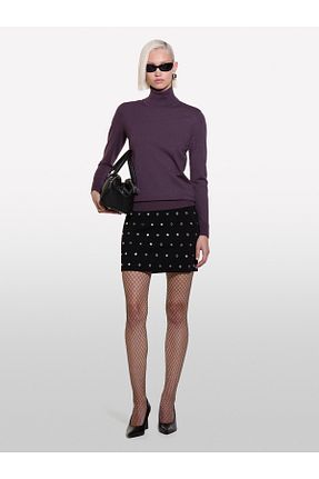 پلیور بنفش زنانه ساده Sisley - کد 875378947