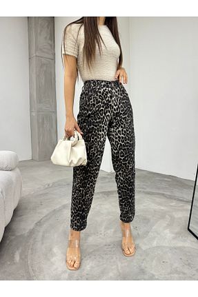 شلوار طوسی زنانه بافتنی BİKELİFE - کد 868055008