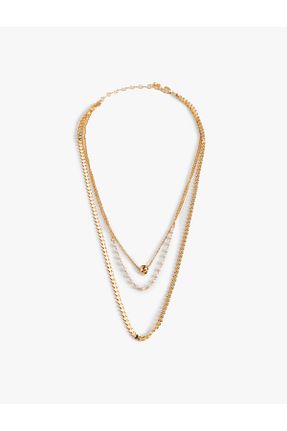 گردنبند جواهر طلائی زنانه فلزی Koton - کد 875531816
