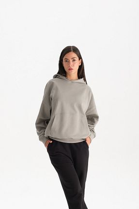 سوئیشرت طوسی زنانه ساده UNIU - کد 826943571