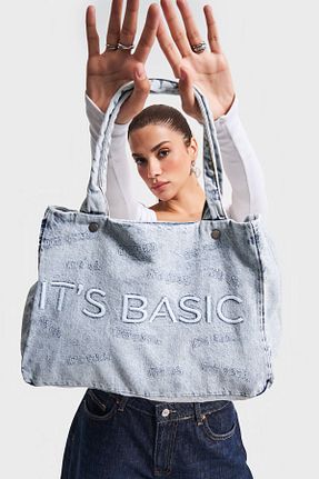 کیف دوشی آبی زنانه پارچه ای its basic - کد 875620202