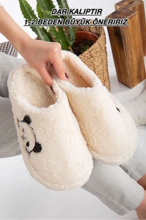 دمپائی خانگی بژ زنانه مخملی Slipcat - کد 802522590