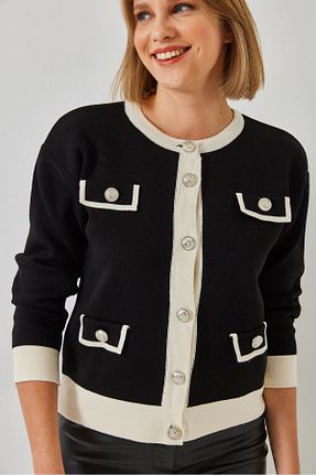 پلیور مشکی زنانه ساده Bianco Lucci - کد 875631070